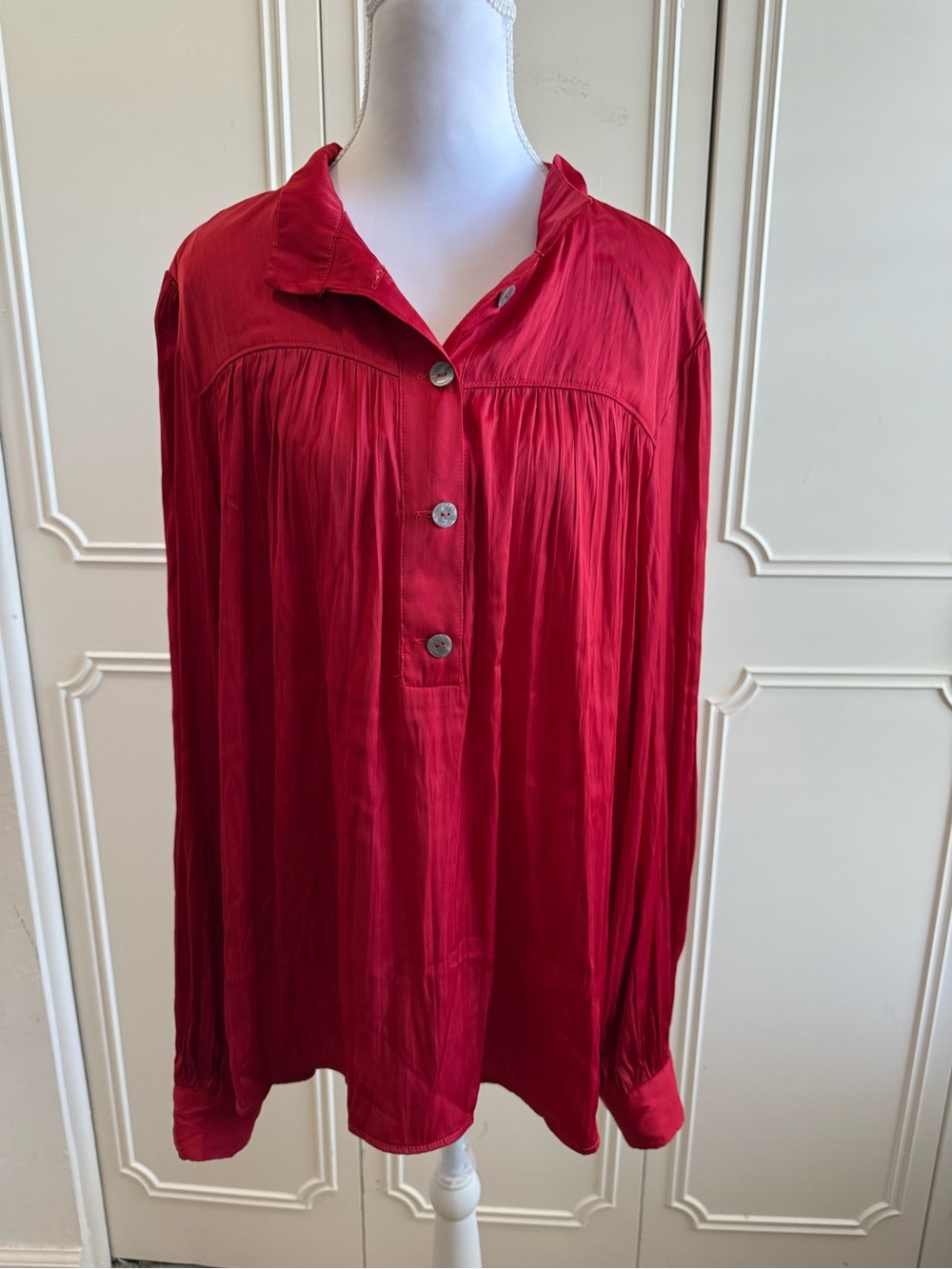 Anthropology Satin Blouse